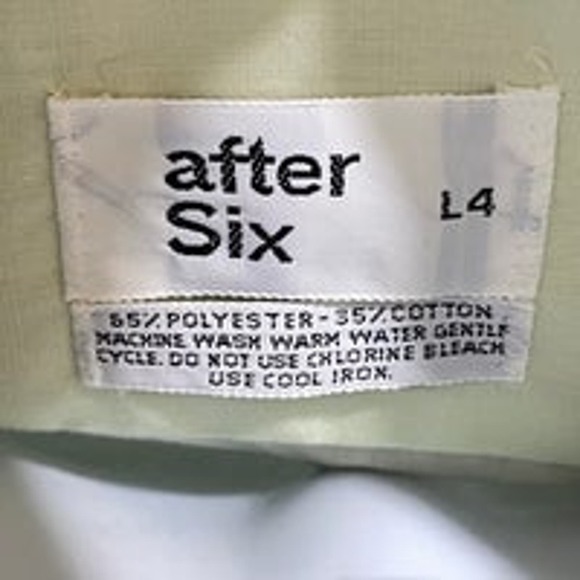 Vtg 70's After Six Baby Green and Tan RUFFLED Tuxedo Prom Bundle =2 total - Picture 7 of 12